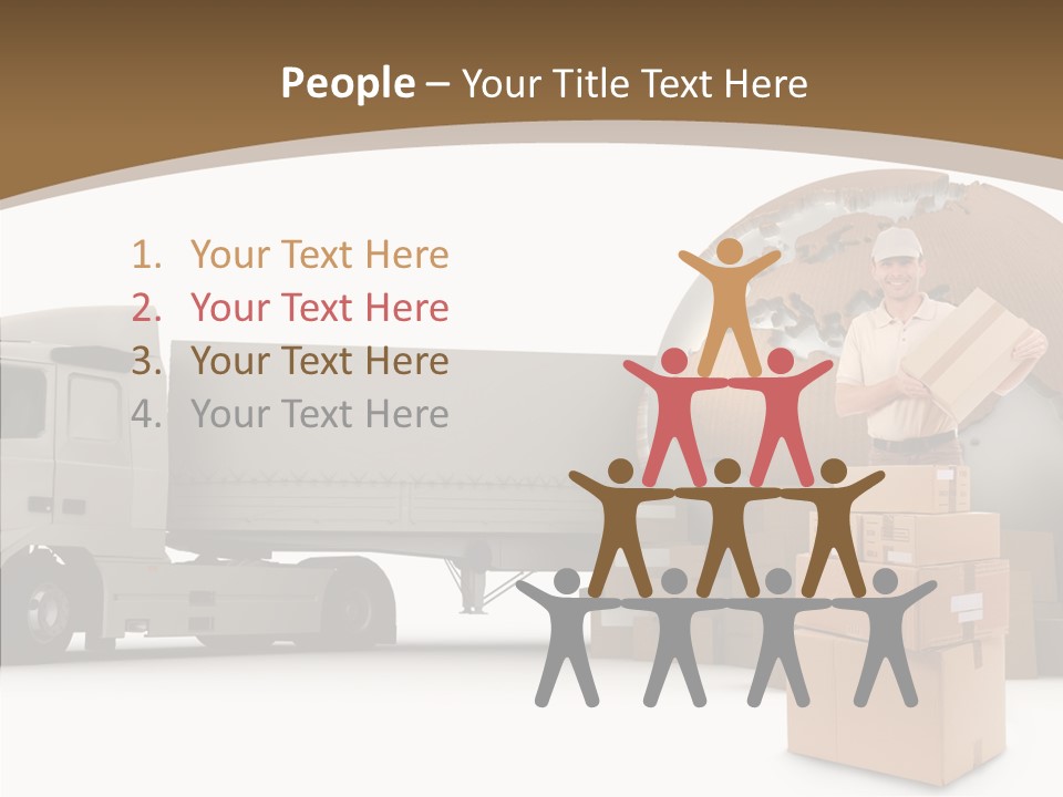 Isolated Conveyance Worldwide PowerPoint Template