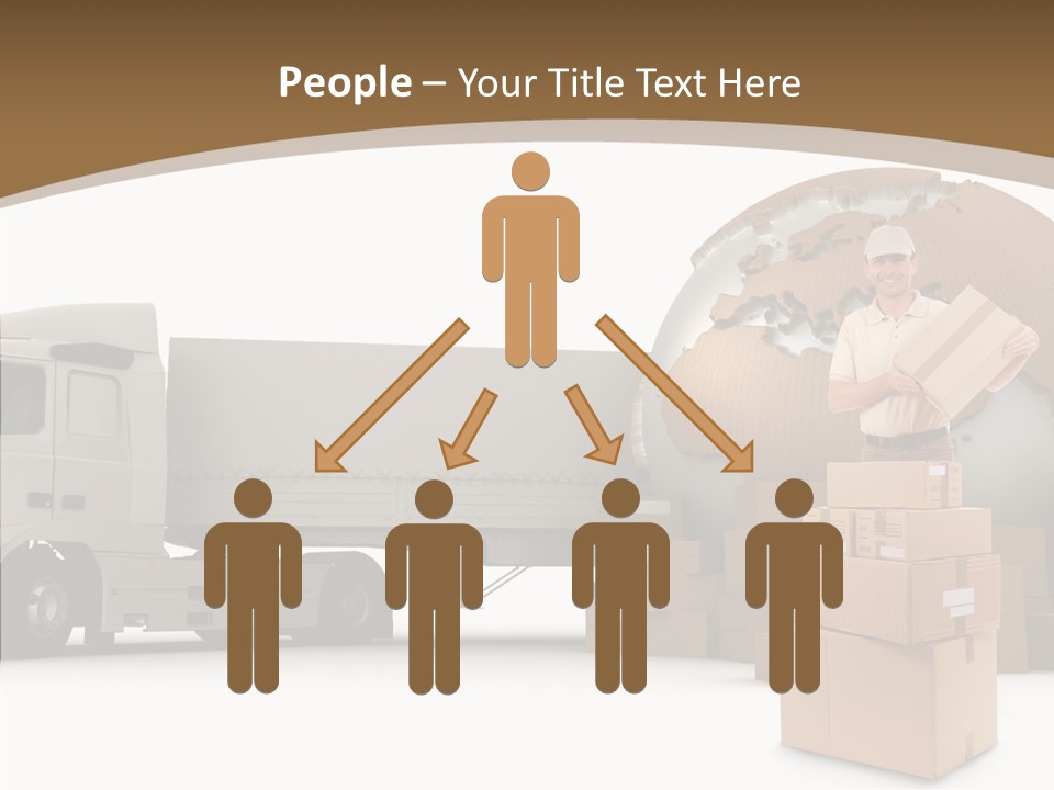 Isolated Conveyance Worldwide PowerPoint Template