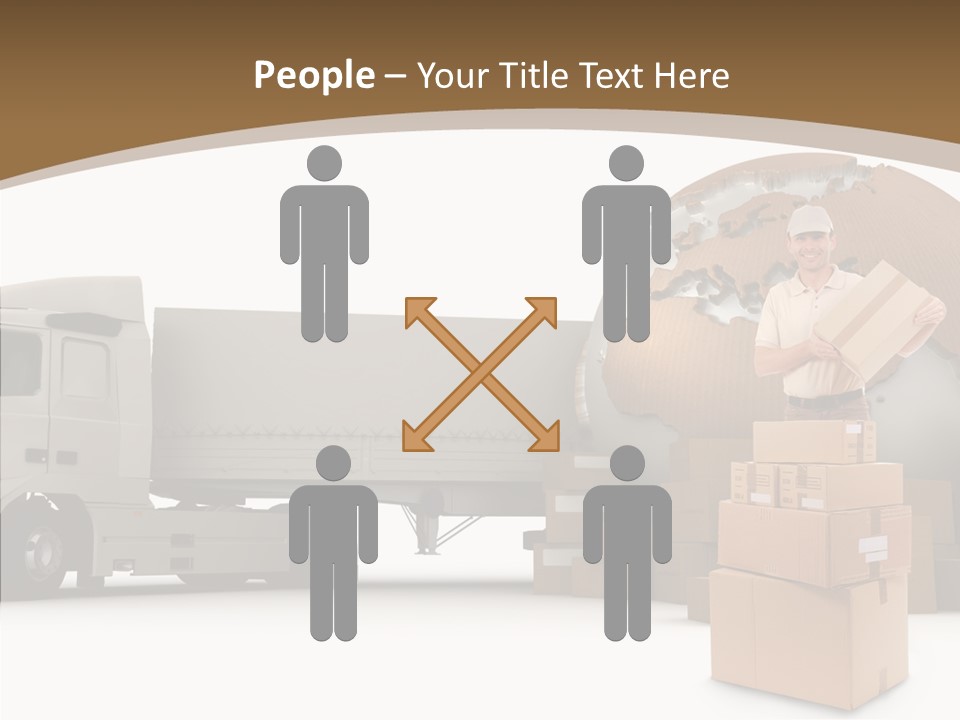 Isolated Conveyance Worldwide PowerPoint Template