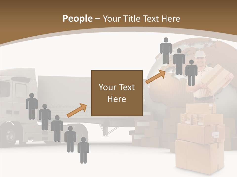 Isolated Conveyance Worldwide PowerPoint Template