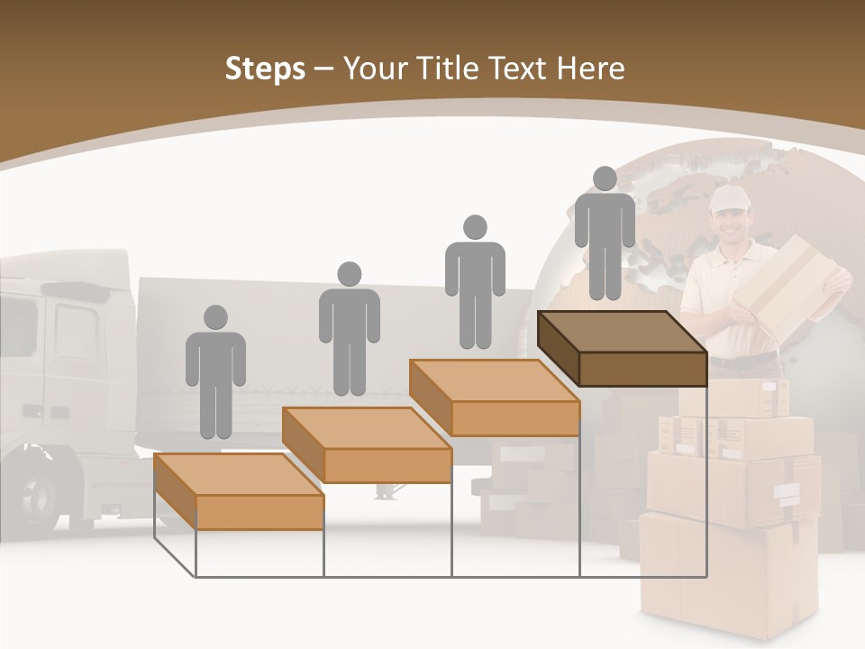 Isolated Conveyance Worldwide PowerPoint Template