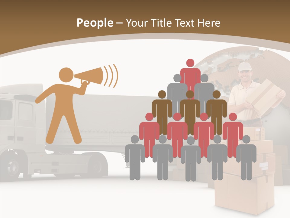 Isolated Conveyance Worldwide PowerPoint Template