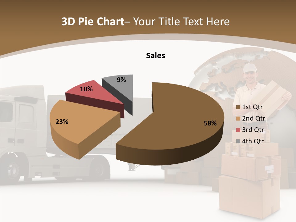 Isolated Conveyance Worldwide PowerPoint Template