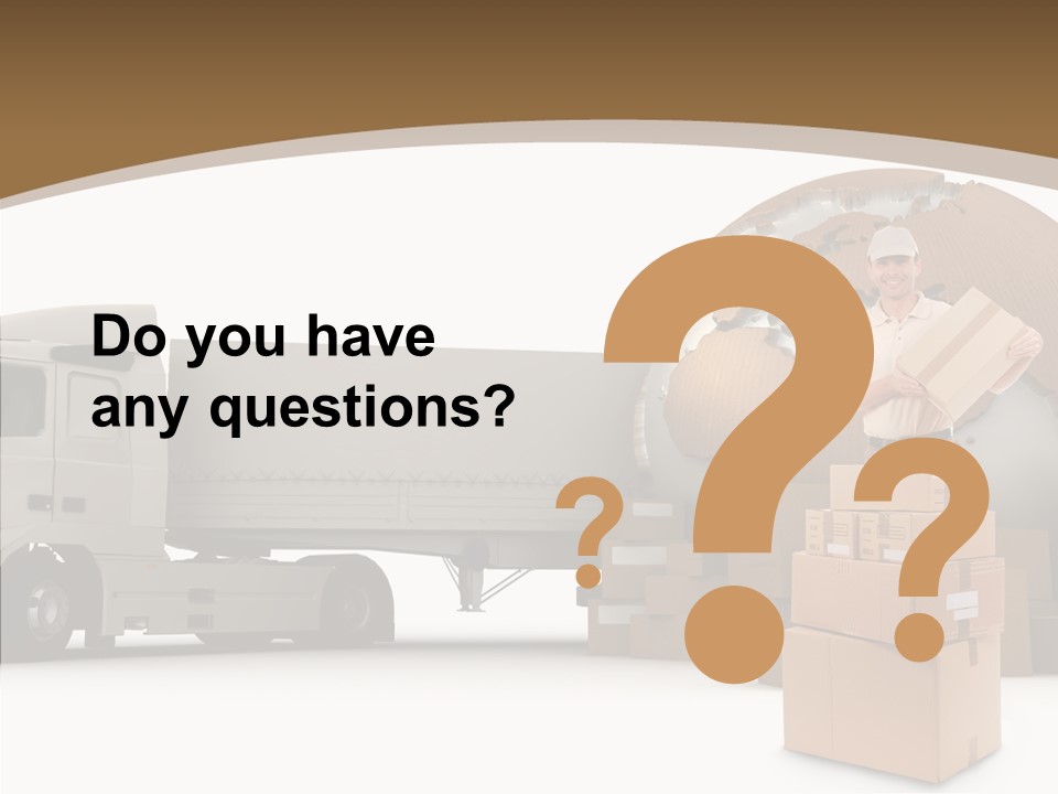 Isolated Conveyance Worldwide PowerPoint Template