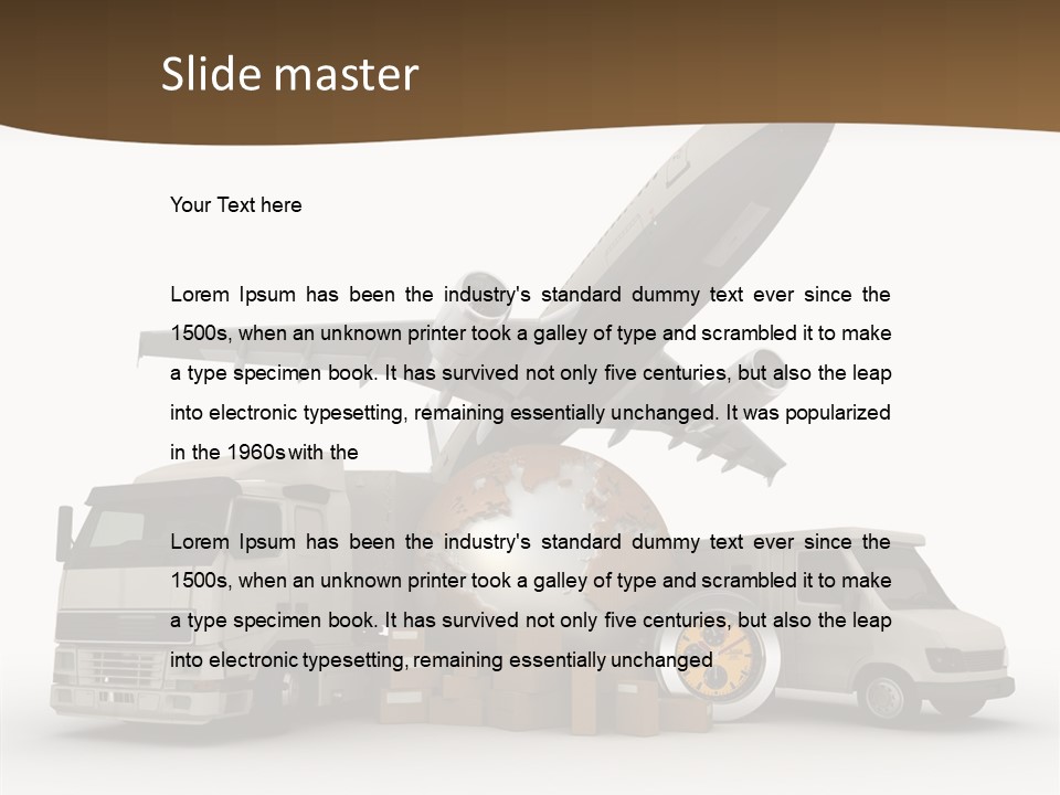 International Caucasian Road PowerPoint Template