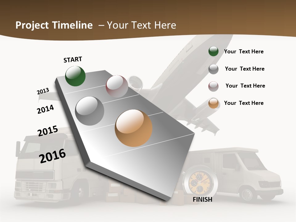 International Caucasian Road PowerPoint Template