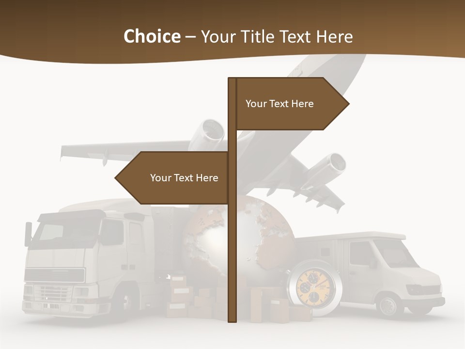 International Caucasian Road PowerPoint Template