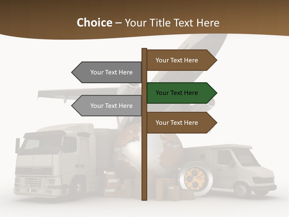 International Caucasian Road PowerPoint Template