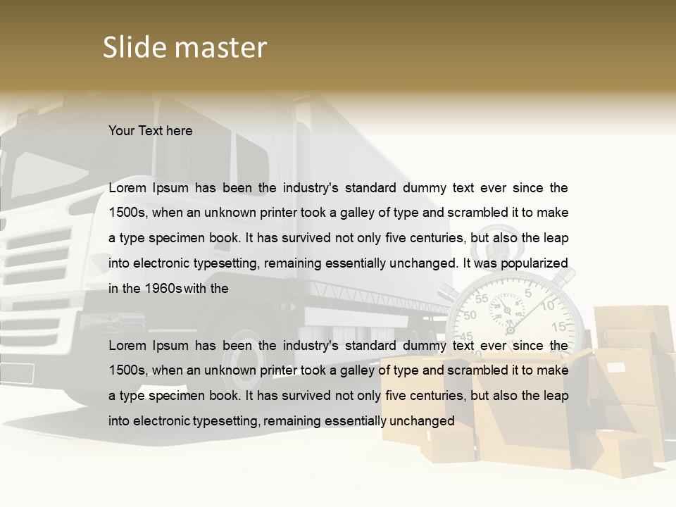 Cardboard Urgency Receive PowerPoint Template