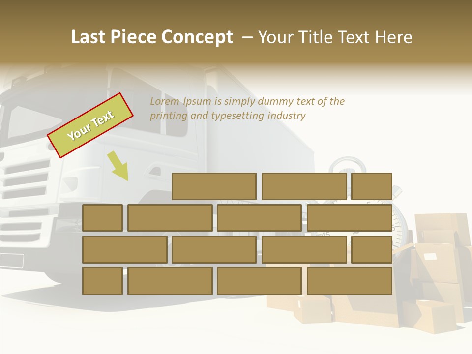 Cardboard Urgency Receive PowerPoint Template