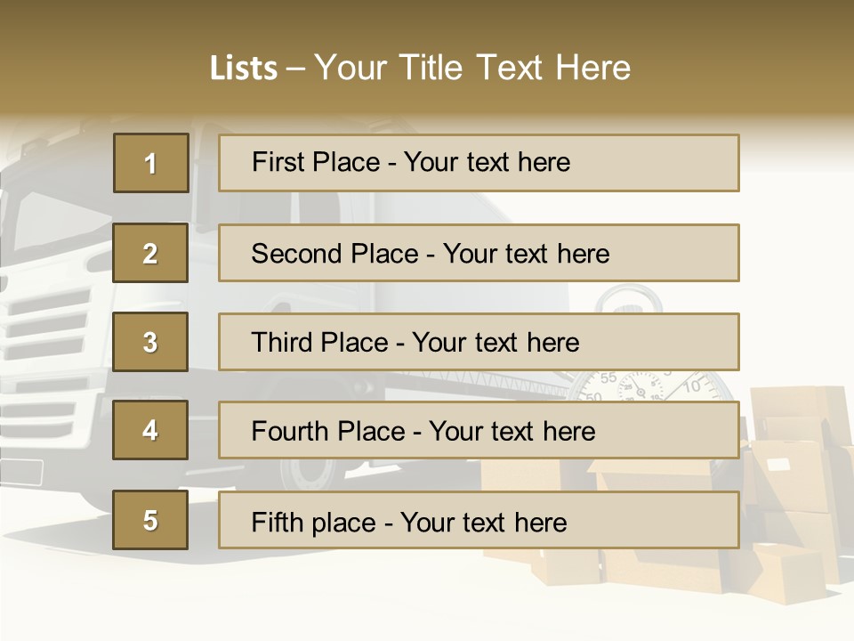 Cardboard Urgency Receive PowerPoint Template