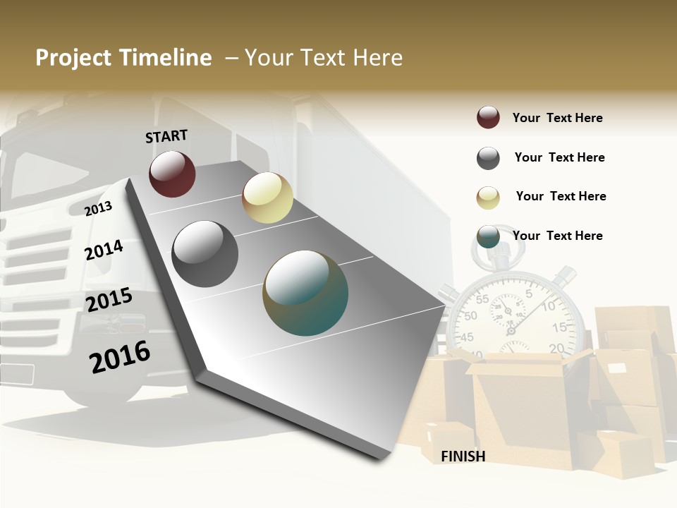 Cardboard Urgency Receive PowerPoint Template