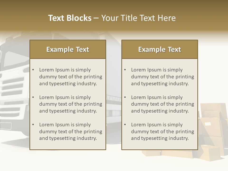 Cardboard Urgency Receive PowerPoint Template