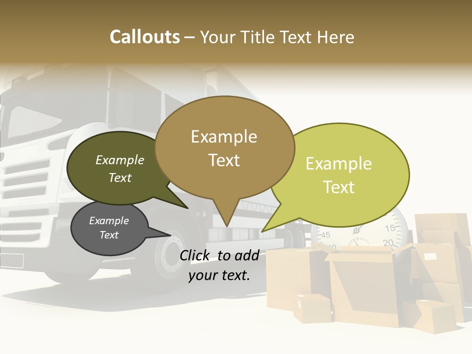 Cardboard Urgency Receive PowerPoint Template