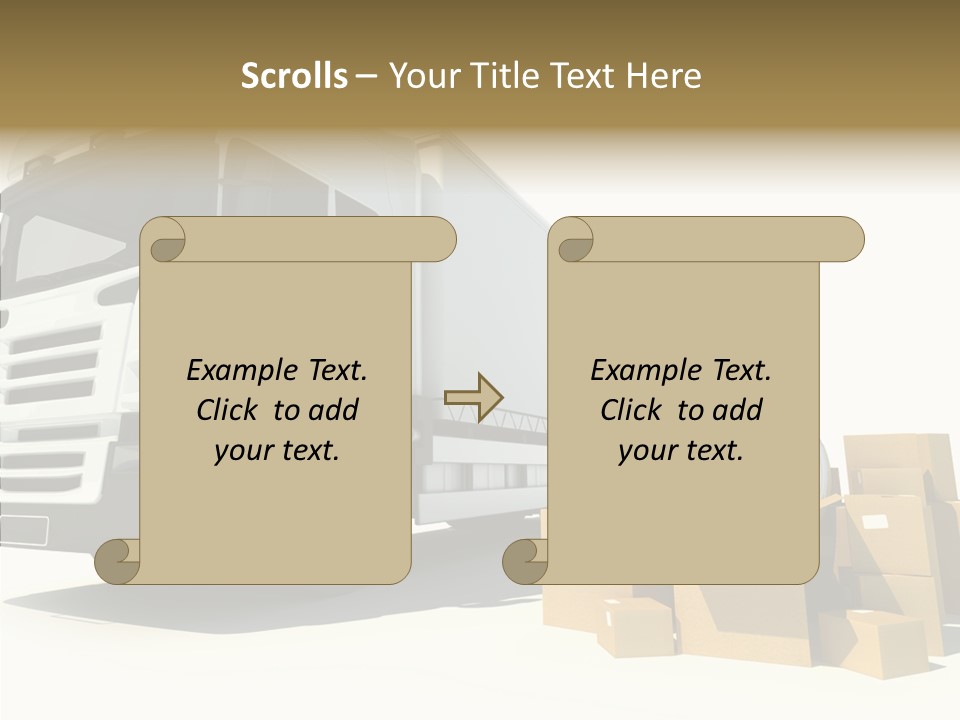 Cardboard Urgency Receive PowerPoint Template