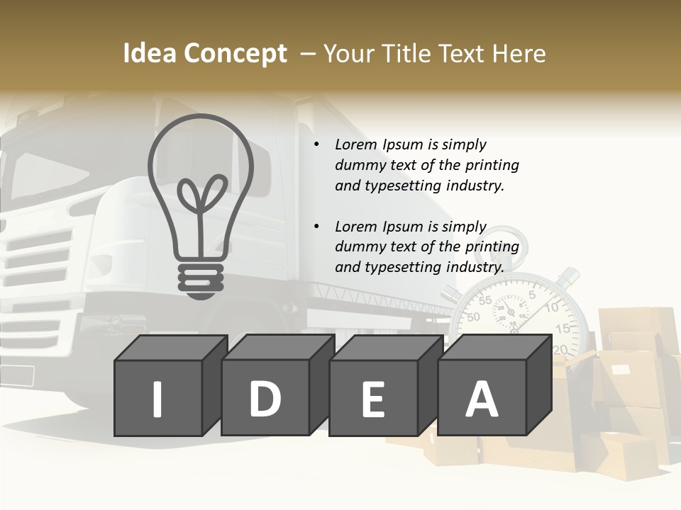 Cardboard Urgency Receive PowerPoint Template