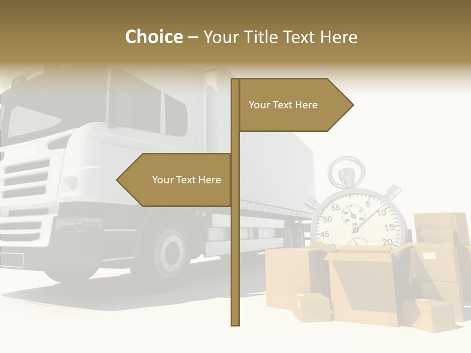 Cardboard Urgency Receive PowerPoint Template