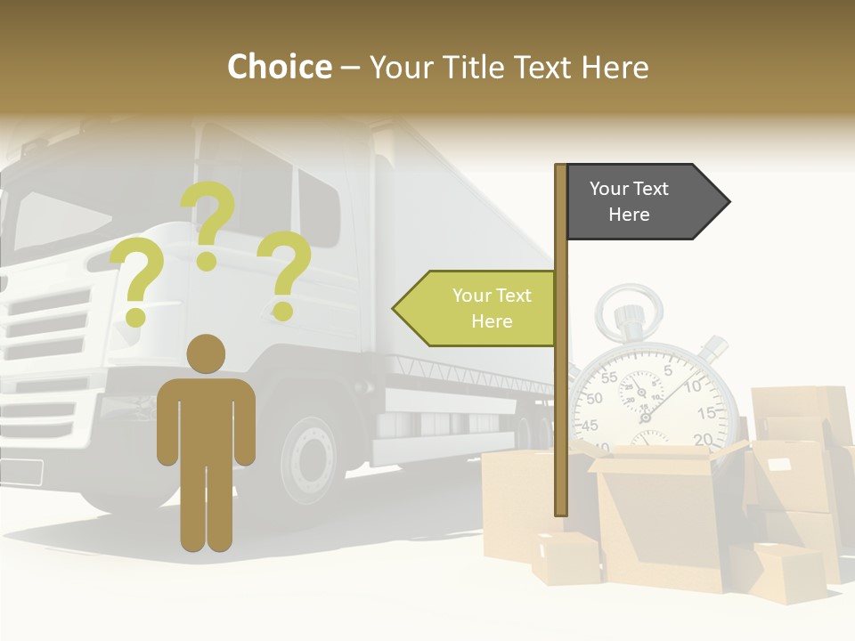 Cardboard Urgency Receive PowerPoint Template