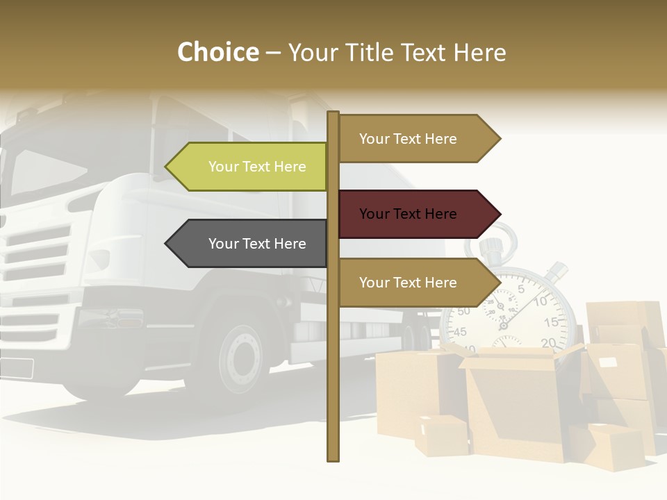 Cardboard Urgency Receive PowerPoint Template