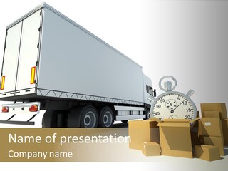 Truck Pickup Heap PowerPoint Template