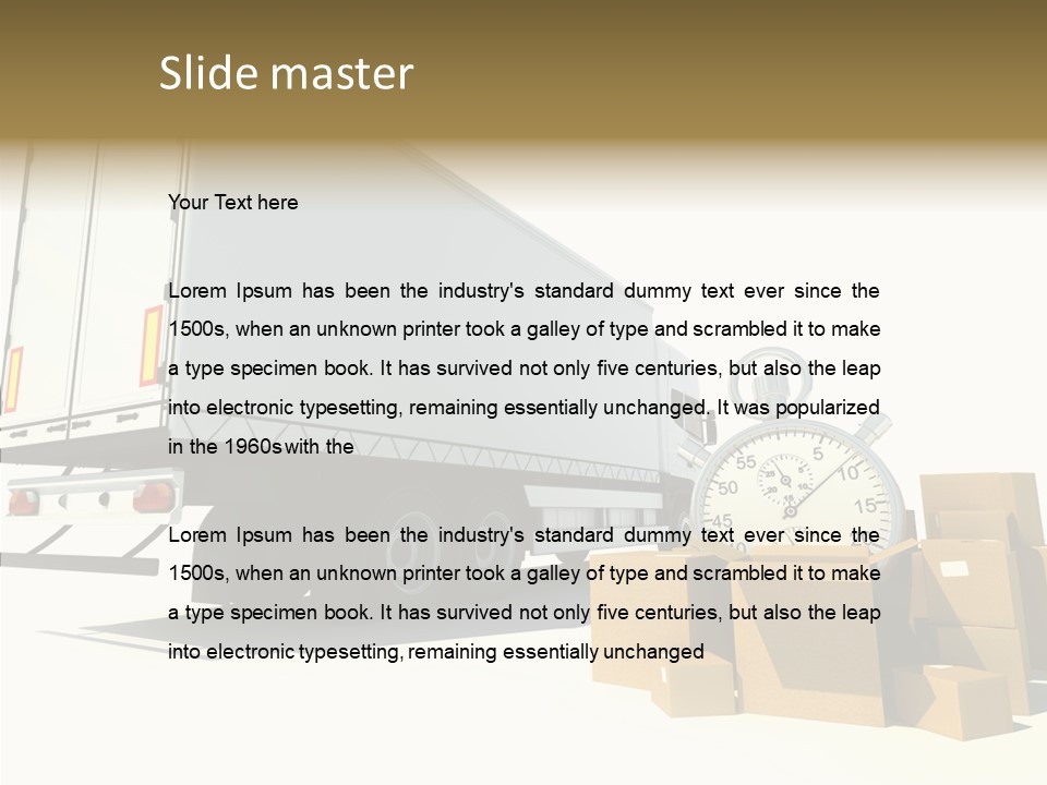 Truck Pickup Heap PowerPoint Template