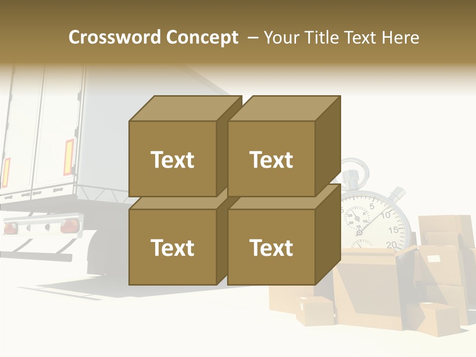 Truck Pickup Heap PowerPoint Template
