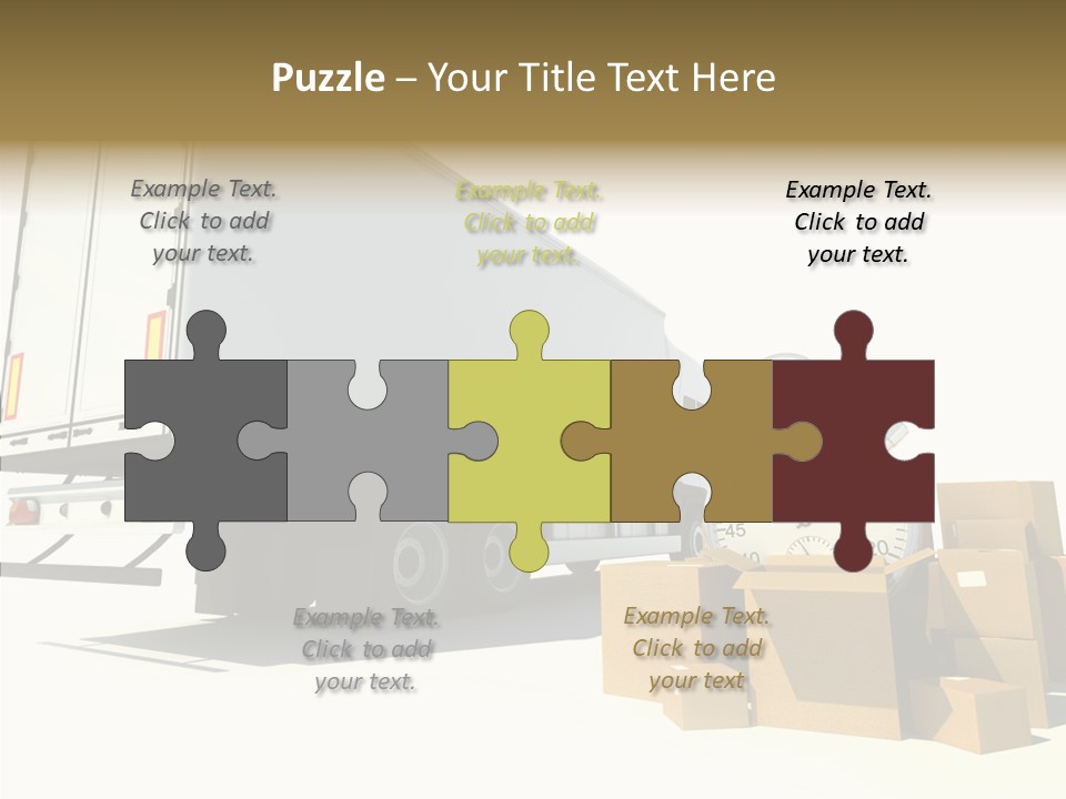 Truck Pickup Heap PowerPoint Template