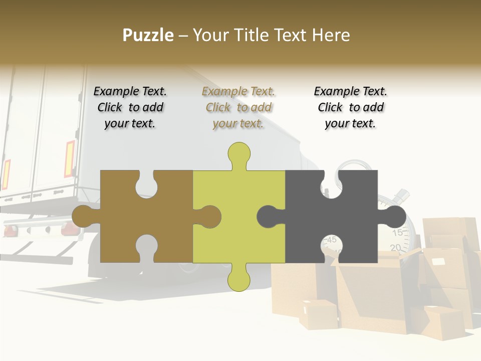 Truck Pickup Heap PowerPoint Template