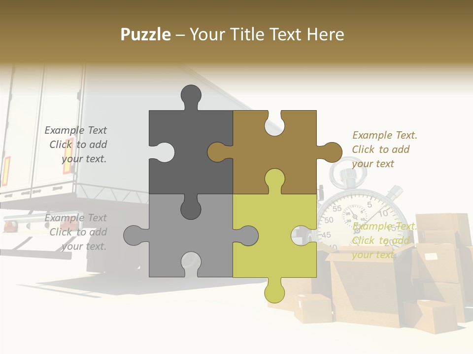 Truck Pickup Heap PowerPoint Template