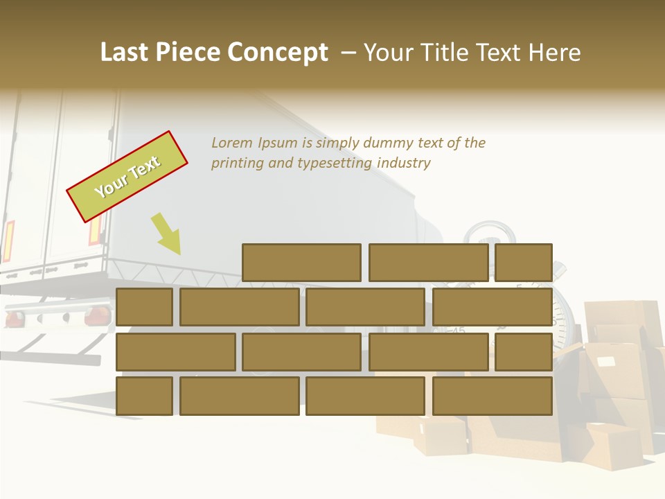 Truck Pickup Heap PowerPoint Template