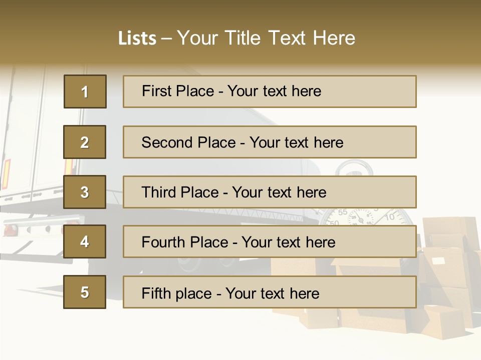 Truck Pickup Heap PowerPoint Template