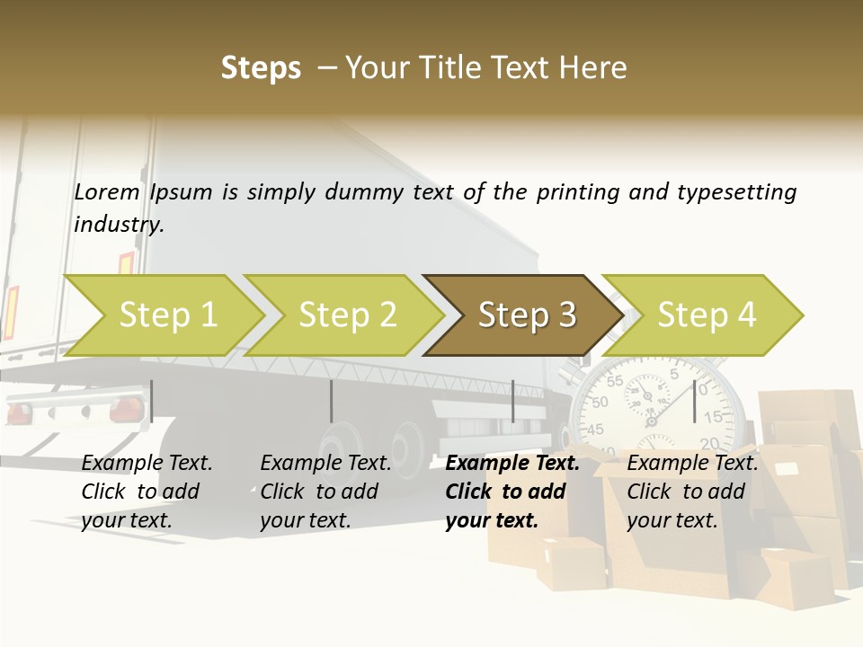 Truck Pickup Heap PowerPoint Template