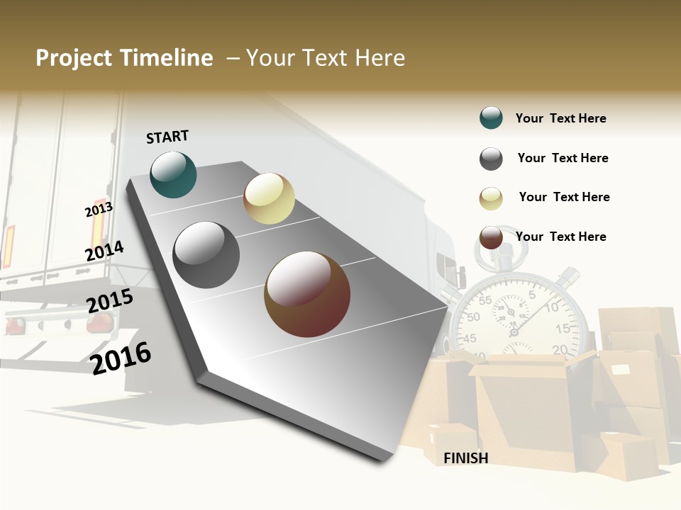 Truck Pickup Heap PowerPoint Template