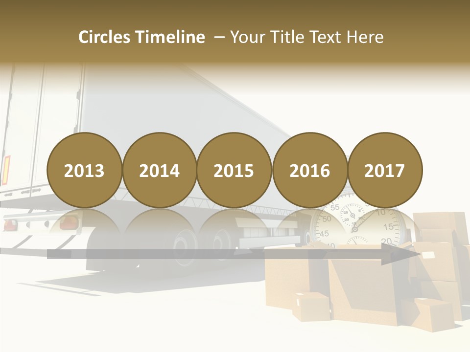 Truck Pickup Heap PowerPoint Template