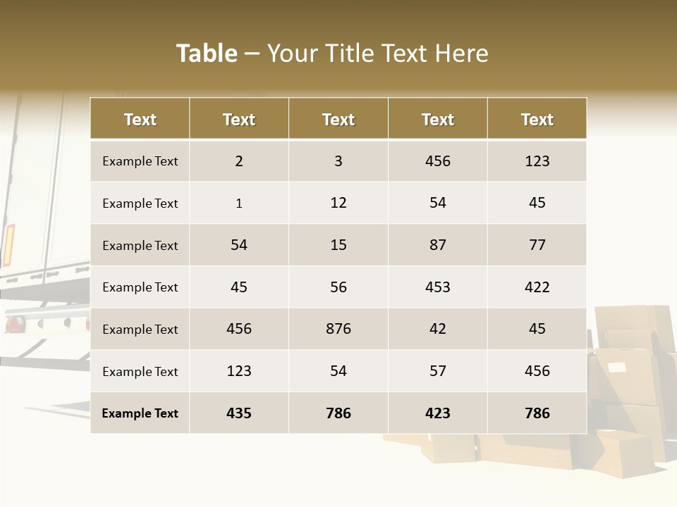 Truck Pickup Heap PowerPoint Template