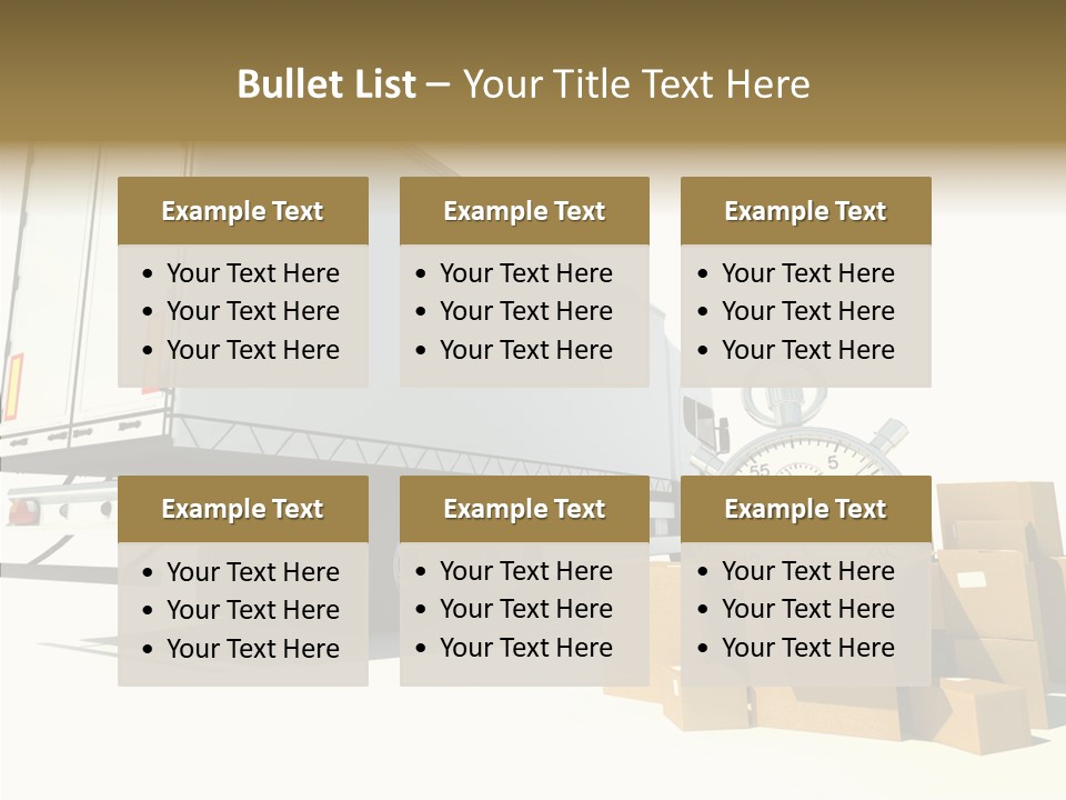 Truck Pickup Heap PowerPoint Template