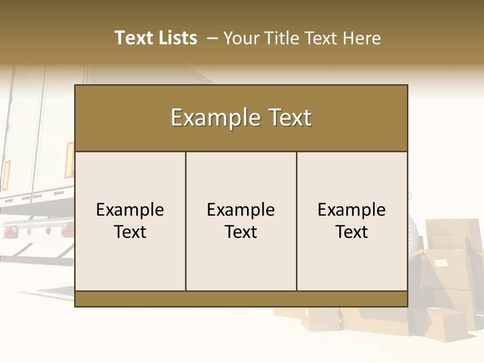 Truck Pickup Heap PowerPoint Template