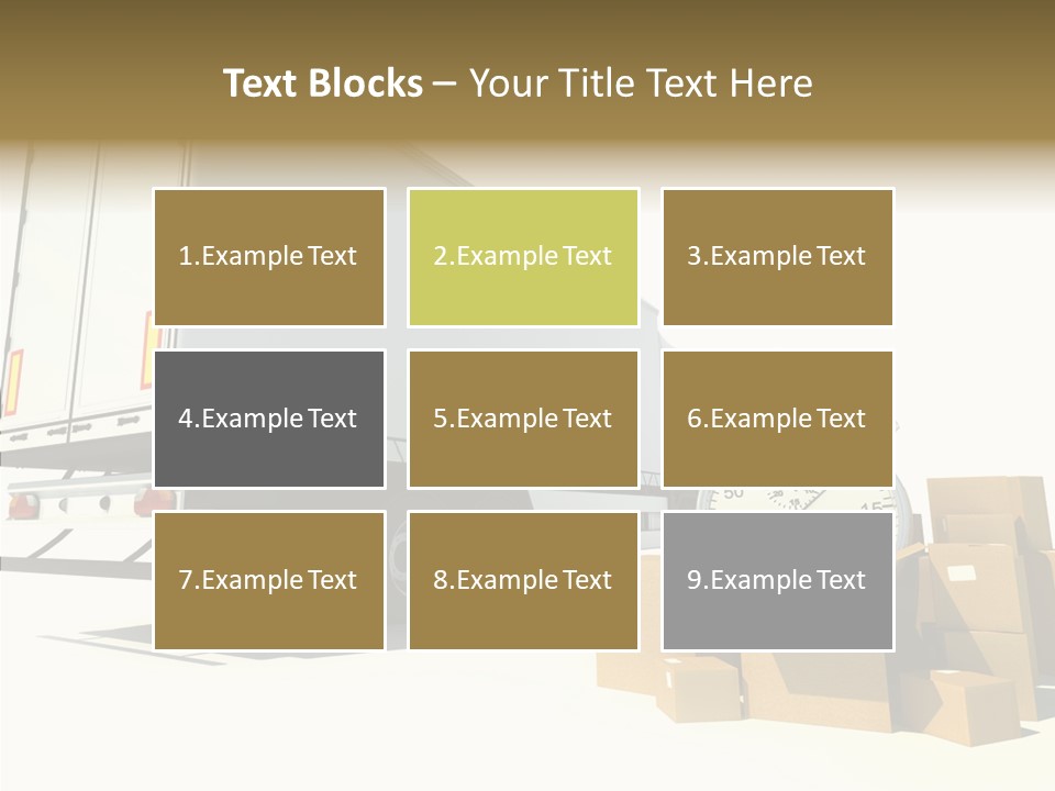 Truck Pickup Heap PowerPoint Template