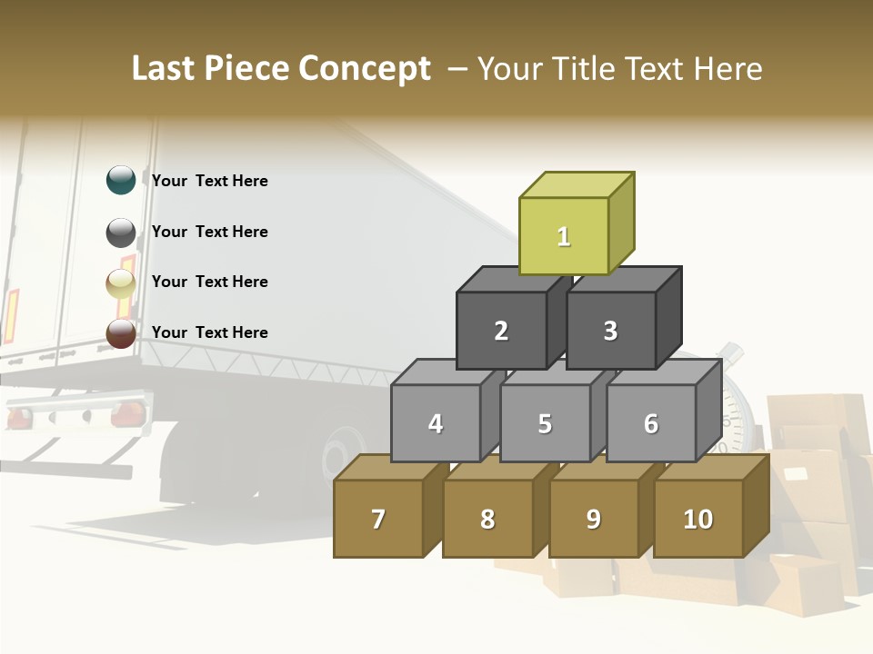 Truck Pickup Heap PowerPoint Template