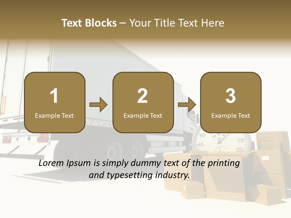 Truck Pickup Heap PowerPoint Template