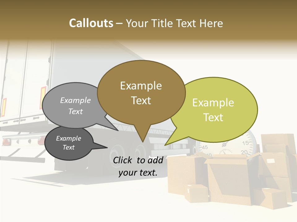 Truck Pickup Heap PowerPoint Template