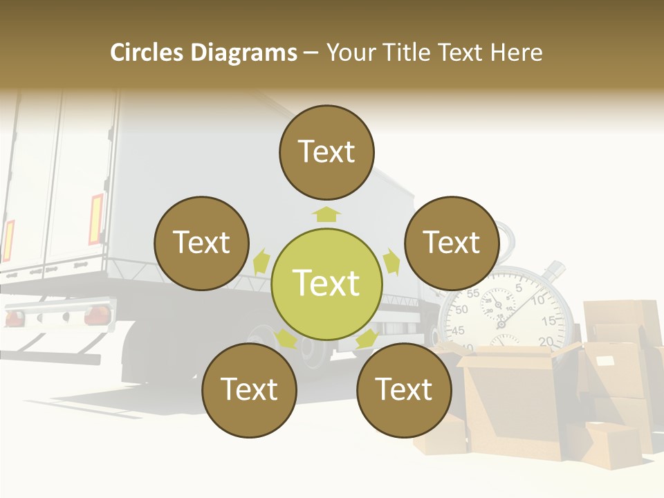 Truck Pickup Heap PowerPoint Template