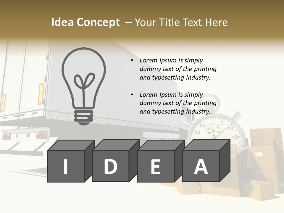 Truck Pickup Heap PowerPoint Template
