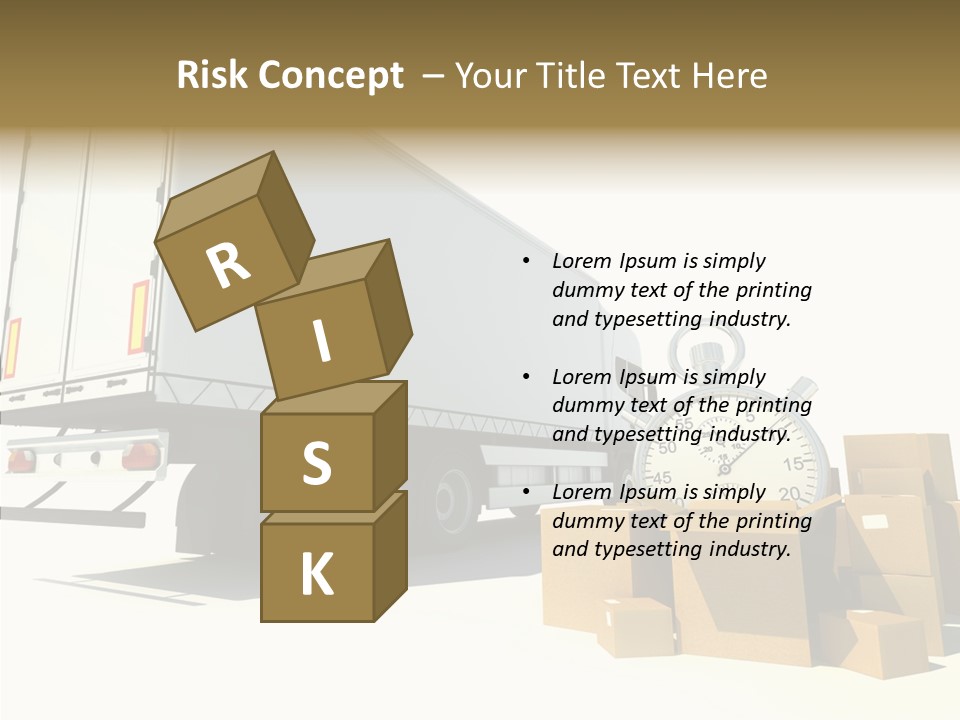 Truck Pickup Heap PowerPoint Template