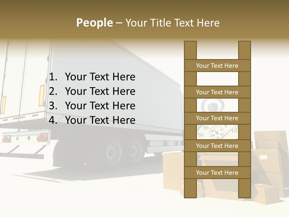 Truck Pickup Heap PowerPoint Template