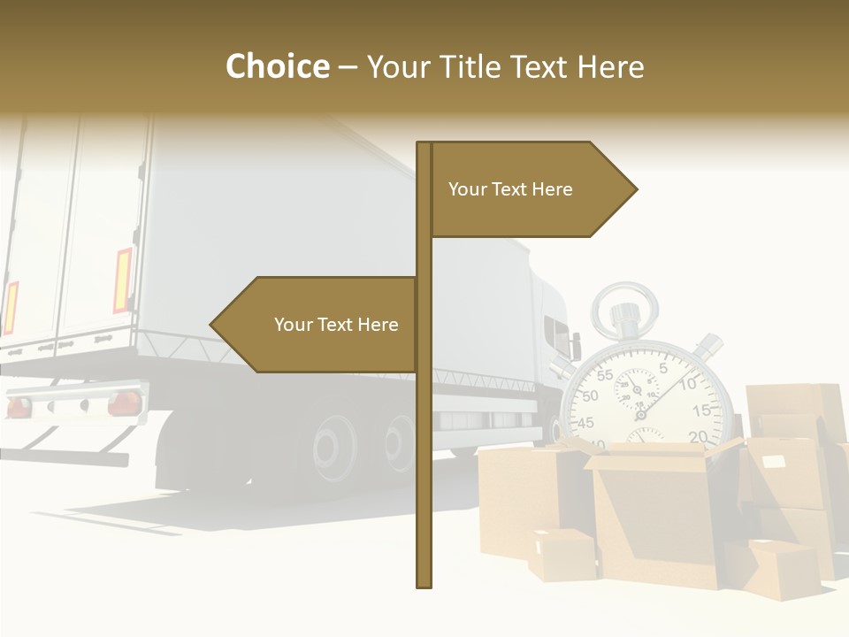 Truck Pickup Heap PowerPoint Template