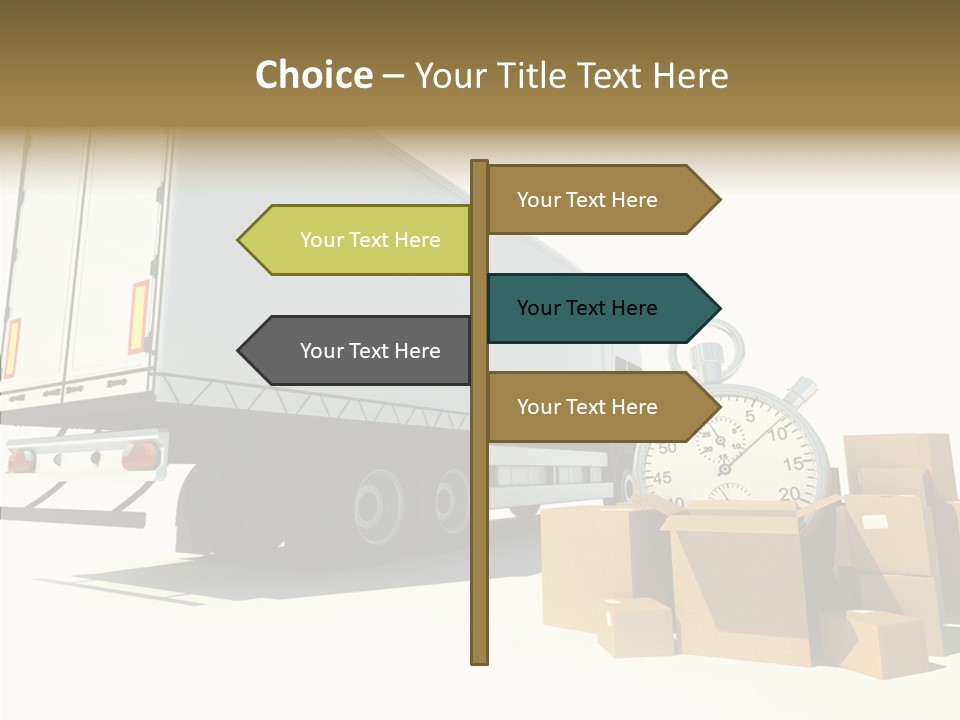 Truck Pickup Heap PowerPoint Template