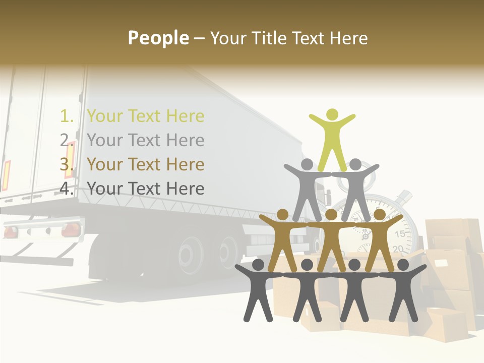 Truck Pickup Heap PowerPoint Template