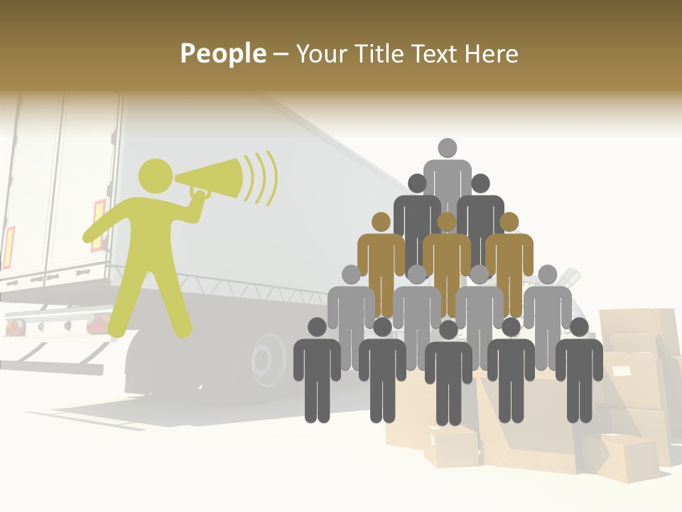 Truck Pickup Heap PowerPoint Template