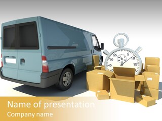 Goods Vehicle Courier PowerPoint Template